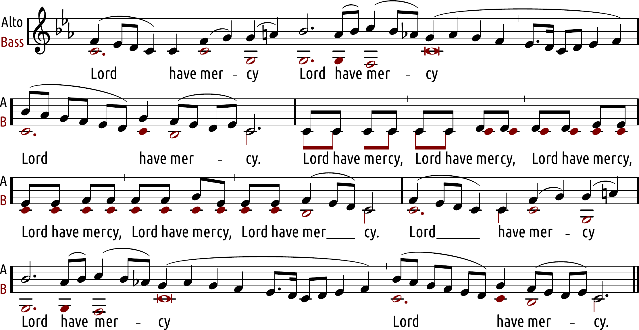 Lord Have Mercy Greek style notation (Orthodox Christian chant)